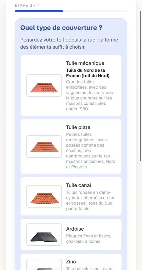 Sa couverture : capture du simulateur sur téléphone